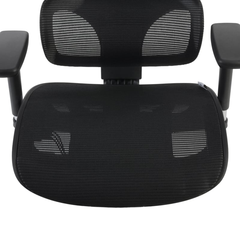 Scranton & Co Flex Mesh Ergonomic Office Chair with Headrest in Black
