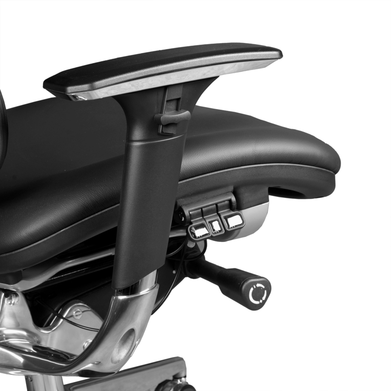 Scranton & Co Top-Grain Leather Executive Chair with Headrest in Black