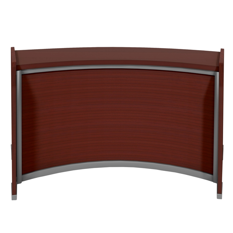 Scranton & Co Curved ADA Compliant Reception Station in Mahogany