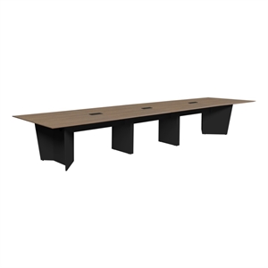 Scranton & Co 192&quot Conference Table with Power Grommet in Noble Oak/Black