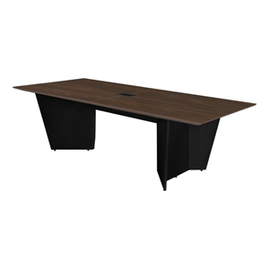 Scranton & Co 96&quot Conference Table with Power Grommet in Neo Walnut/Black