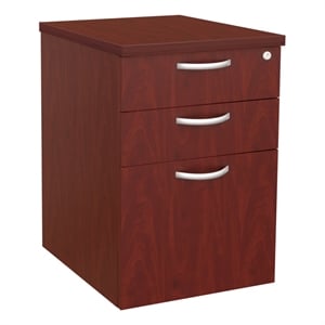 Scranton & Co 16&quot Wide 3 Drawer Locking Mobile Pedestal in Hansen Cherry