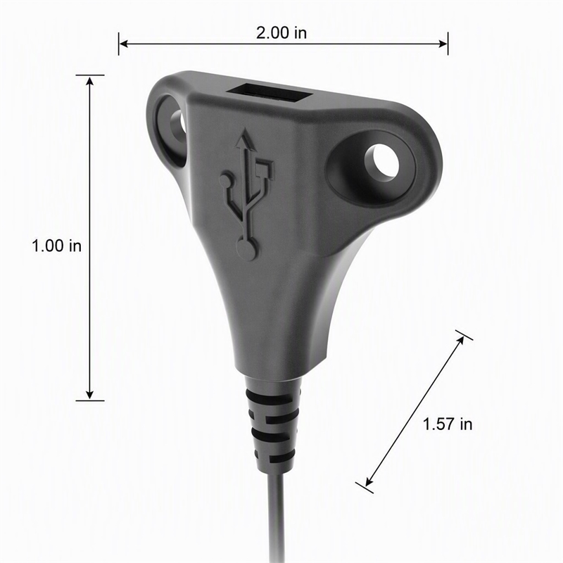 Scranton & Co Single USB-A Stingray Mountable Charger in Black