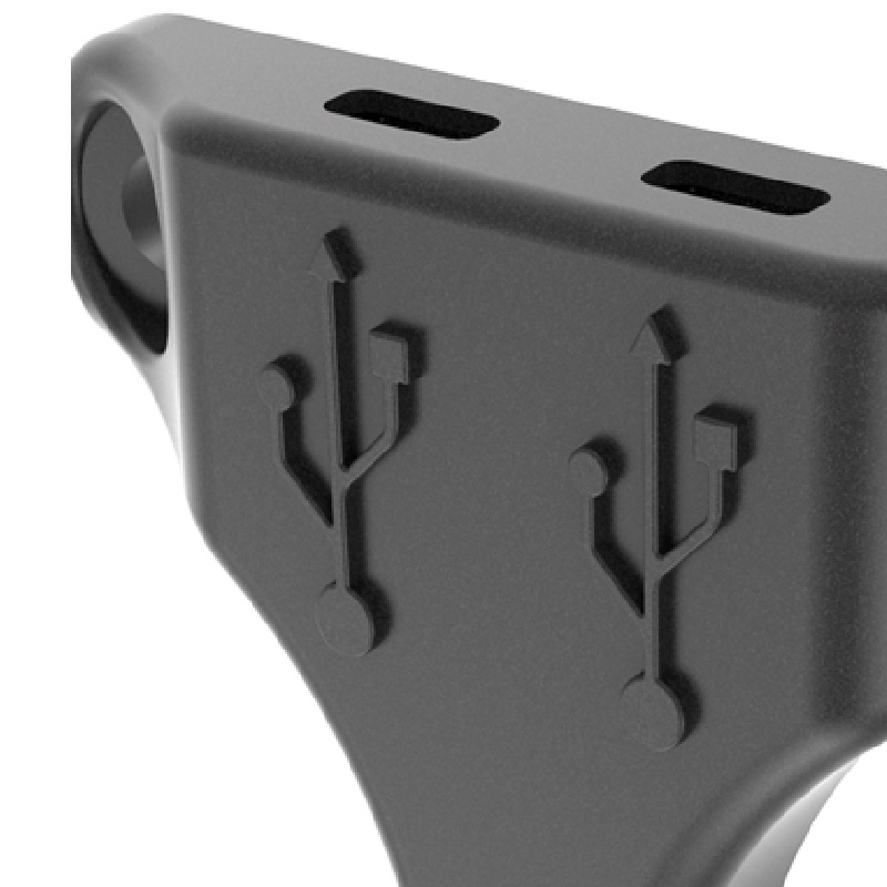 Scranton & Co Dual USB-C Power Station Stingray in Black