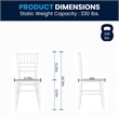 Scranton & Co Kids Resin Chiavari Event Chair in White
