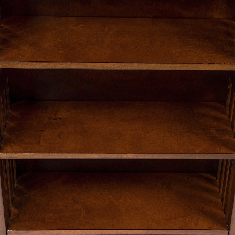 Scranton & Co Wood 5-Shelf Bookcase in Antique Oak Finish