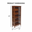 Scranton & Co Wood 5-Shelf Bookcase in Antique Oak Finish