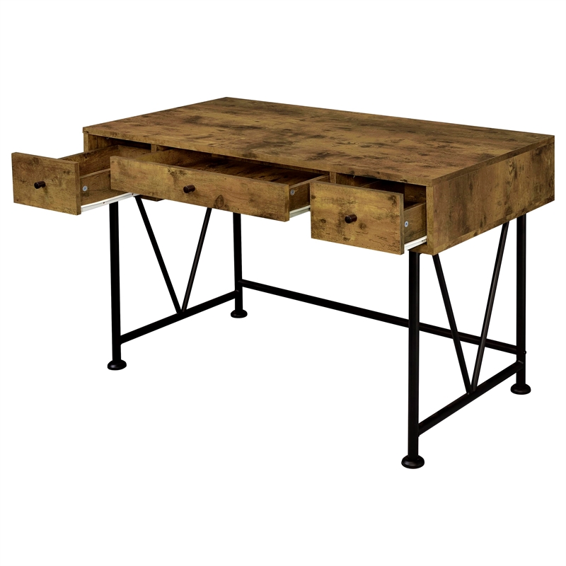 Scranton & Co 47-Inch 3-Drawer Wood Writing Desk in Rustic Nutmeg