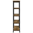 Scranton & Co 63-Inch 4-Shelf Bookshelf in Rustic Nutmeg with Black Frame