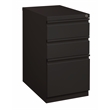 Scranton & Co 23-in Deep Mobile Metal 3-Drawer Pedestal File Black