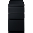 Scranton & Co 23-in Deep Mobile Metal 3-Drawer Pedestal File Black