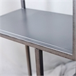 Scranton & Co Powder Coated Gray 6-Shelf Industrial Metal Bookcase