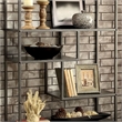 Scranton & Co Powder Coated Gray 6-Shelf Industrial Metal Bookcase