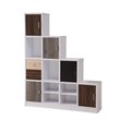 Scranton & Co Contemporary 9-Cube Wood Bookcase with Drawers in White