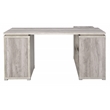 Scranton & Co L-Shape Computer Desk with File Storage in Gray Driftwood