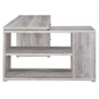 Scranton & Co L-Shape Computer Desk with File Storage in Gray Driftwood