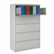 Scranton & Co 42-in Wide Metal 5-Drawer Lateral File Cabinet Light Gray