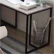 Scranton & Co Modern Wood Corner Computer Desk with USB in Grey