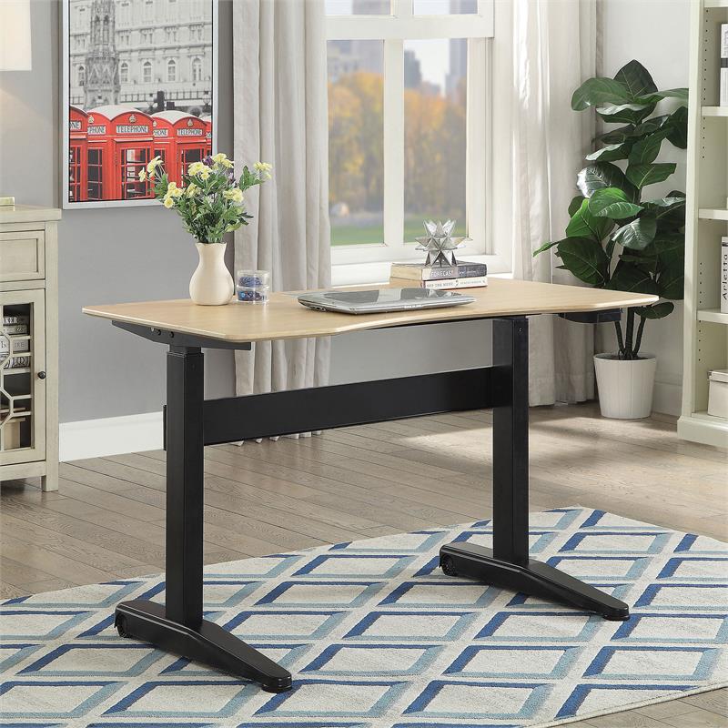 Scranton & Co Metal Adjustable Short Standing Desk in Black Finish