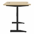 Scranton & Co Metal Adjustable Short Standing Desk in Black Finish