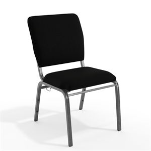 Scranton & Co Fabric 18.5&quot Multipurpose Church Chair in Black