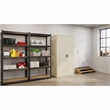 Scranton & Co Welded Metal Storage Cabinet with 4 Shelves in Putty