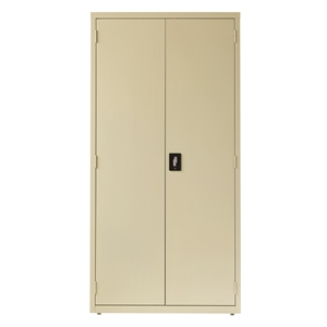 Scranton & Co Welded Metal Storage Cabinet with 4 Shelves in Putty