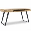 Scranton & Co Solid Acacia Wood Writing Desk in Distressed Golden Wheat