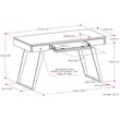 Scranton & Co Solid Acacia Wood Writing Desk in Distressed Golden Wheat