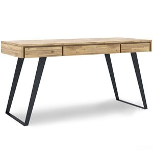 Scranton & Co Solid Acacia Wood Writing Desk in Distressed Golden Wheat