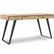 Scranton & Co Solid Acacia Wood Writing Desk in Distressed Golden Wheat