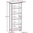 Scranton & Co Solid Wood 5 Shelf Bookcase in Light Golden Brown