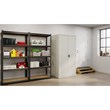 Scranton & Co Welded Metal Storage Cabinet with Adjustable Shelves in Light Gray