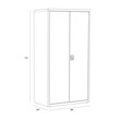 Scranton & Co Welded Metal Storage Cabinet with Adjustable Shelves in Light Gray