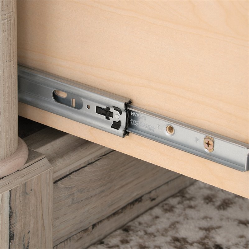 Scranton & Co Engineered Wood Executive Desk with Split Oak Finish