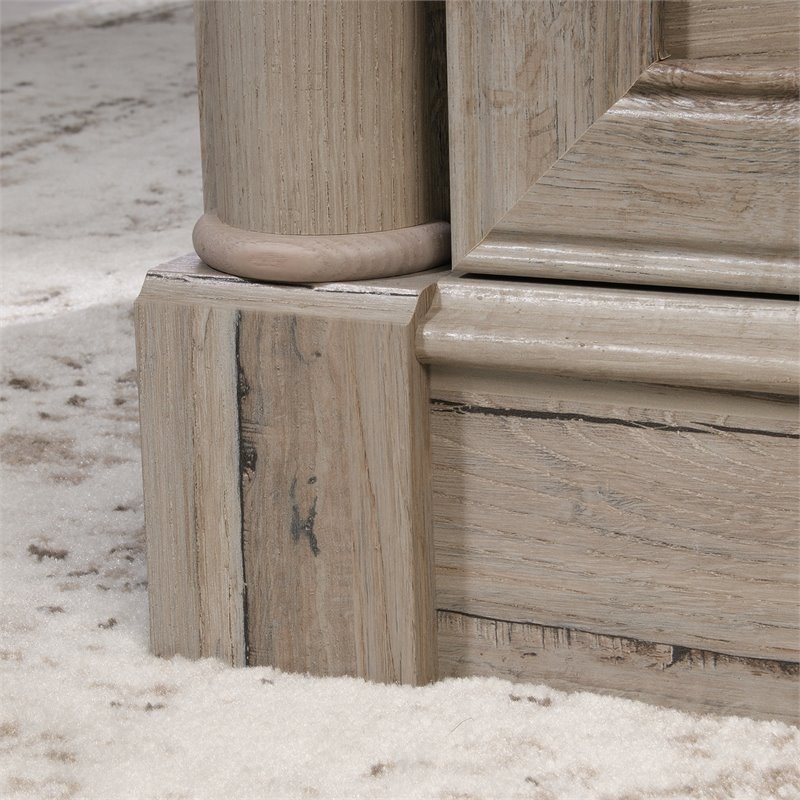 Scranton & Co Engineered Wood Executive Desk with Split Oak Finish
