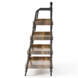 Scranton & Co Industrial Metal 4-Shelf Ladder Bookcase in Sand Black