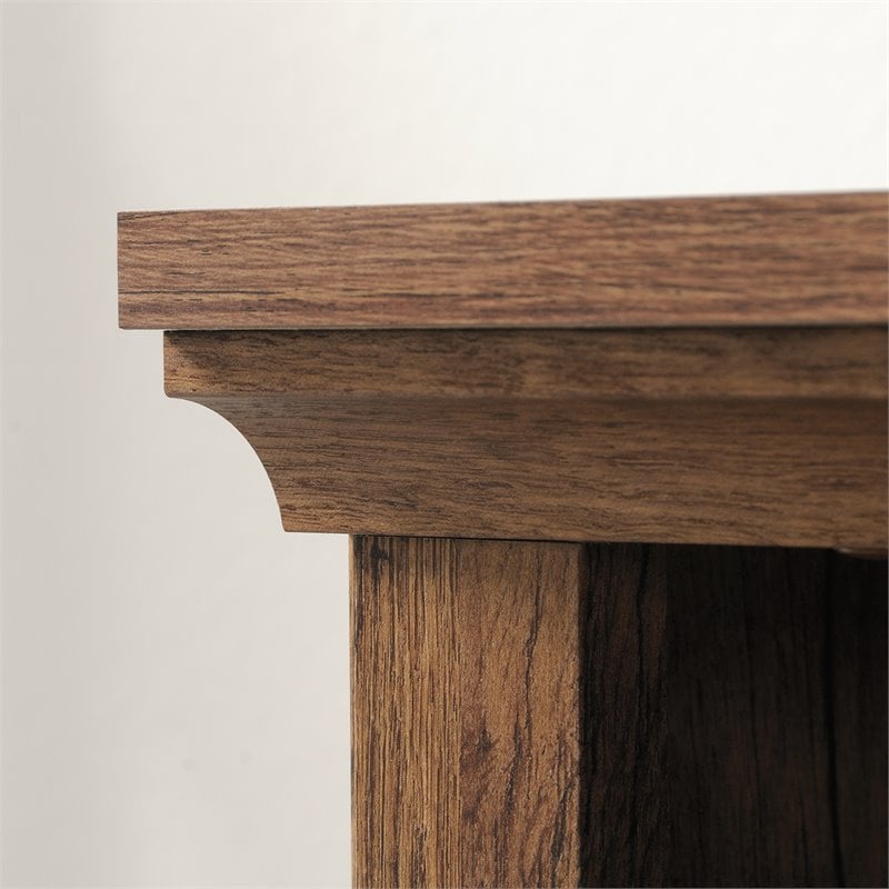 Scranton & Co 3-Shelf Bookcase in Vintage Oak Finish with Adjustable Shelves