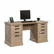 Scranton & Co Credenza Desk with File Storage in Prime Oak Finish