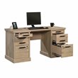 Scranton & Co Credenza Desk with File Storage in Prime Oak Finish