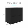 Scranton & Co Metal 2-Drawer Lateral File Cabinet in Black
