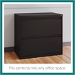 Scranton & Co Metal 2-Drawer Lateral File Cabinet in Black