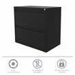 Scranton & Co Metal 2-Drawer Lateral File Cabinet in Black