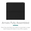 Scranton & Co Metal 2-Drawer Lateral File Cabinet in Black