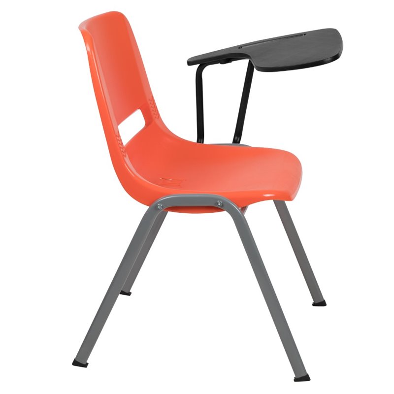 Scranton & Co Classroom Chair with Left Arm Tablet in Orange