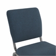 Scranton & Co Fabric Church Chair in Navy with Silver Vein Frame