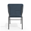 Scranton & Co Fabric Church Chair in Navy with Silver Vein Frame