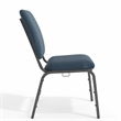 Scranton & Co Fabric Church Chair in Navy with Silver Vein Frame