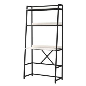 Scranton & Co Transitional Metal Writing Desk with USB in Oak