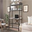 Scranton & Co Transitional Metal Writing Desk with USB in Oak